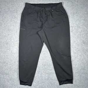 Scrubstar Pants Womens Size 3XL Black Pull On Elastic‎ Waist Polyester Blend